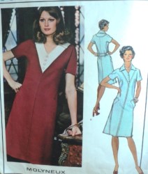 1108 MOLYNEUX SS  INSET ZIPPY A-DRESS,BACK BELT PATTERN 12